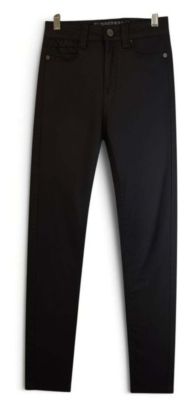 Rubberband Stretch Sarina Black Coated Skinny Jeans 25